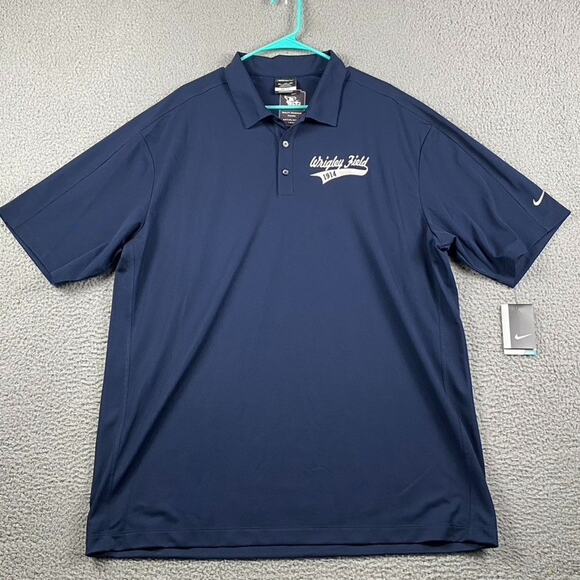 Nike Dri-Fit Golf Polo Shirt Men's 2XL Navy Athletic Performance Causal Summer - Picture 1 of 9